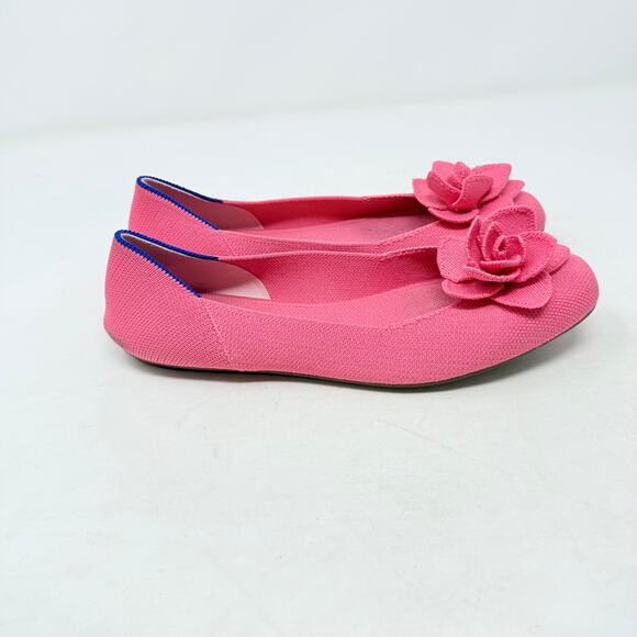 Rothy’s Pink Rose Flower Flats Knit Ballet Shoes Women’s Size 9 - Picture 4 of 10